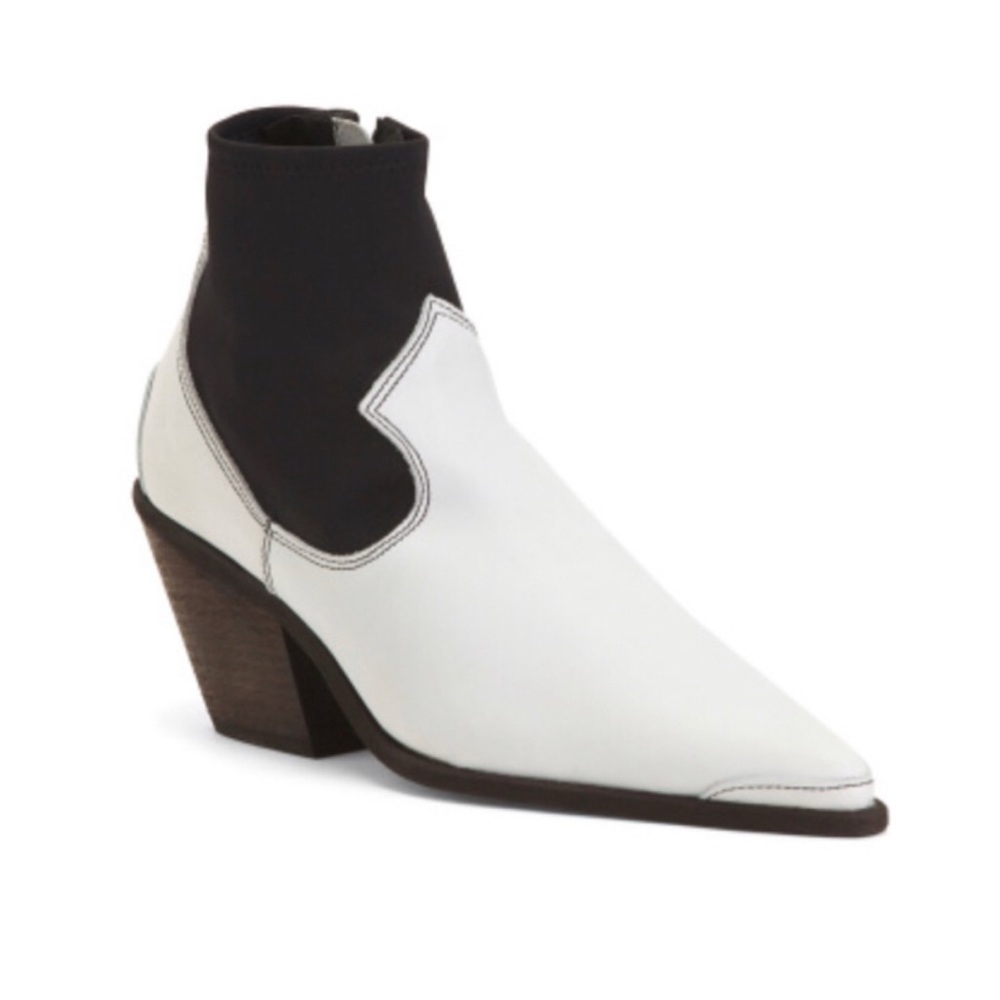 Free People Jackson West Boots Black & White Ankle US 8 / EU 38